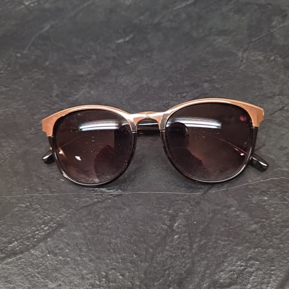 Abstract Crusheyes.com Crush Ps139 14 Black Gold Round Sunglasses Crush Women's